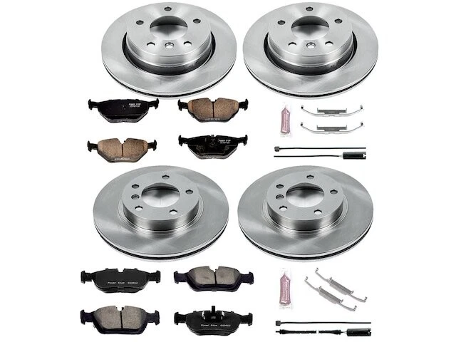 Kit de pastillas de freno y rotor delanteras y traseras para BMW 323i FS731ZZ 1998-1999 Foto 1 de 1