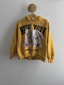 Zara Girls New York Jellycat Bunny Hoodie Size 8 Years Old - Picture 1 of 8
