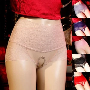 Splendide mutandine a vita alta in pizzo trasparente slip donna mutandine M XL - Foto 1 di 29
