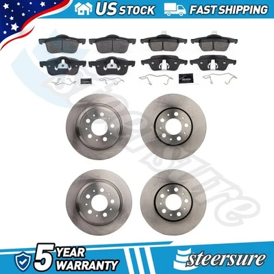 Kit de pastillas de freno de disco delanteras traseras automotrices para Volvo V70 2001-2007 Foto 1 de 4