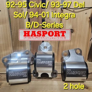 Hasport B Series to 92-95 Honda Civic EG Engine Mounts 2 bolt 94-01 Integra DC2 - Picture 1 of 6