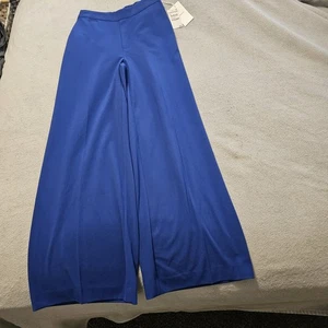 Pantalones de vestir Nordstrom de pierna ancha para mujer 4 azules tiro alto bolsillo lateral nuevos con etiquetas - Imagen 1 de 5