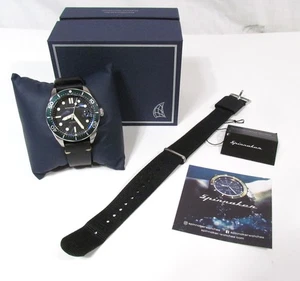 SPINNAKER CROFT MENS AUTOMATIC WATCH SP-5100 in Box Green Bezel, Extra Strap - Picture 1 of 5