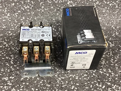 MCG MCDP303 DEFINITE PURPOSE CONTACTOR 3 POLE 30 AMP 240V 24 VOLT COIL - RELAY - Image 1 of 4