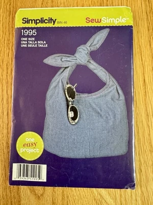 Simplicity Sew Simple Pattern 1995 Tote Bag Uncut Easy Beginner Friendly - Image 1 of 4