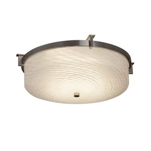 Justice Design Group FSN-8985-WEVE-LED2-1400 Era 16"W LED Flush - Nickel - Picture 1 of 1