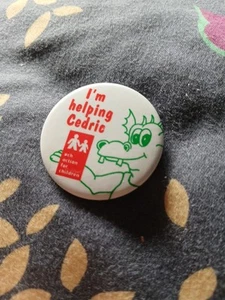 Action for Children NCH Pin Badge CEDRIC THE DRAGON 40mm - Picture 1 of 2