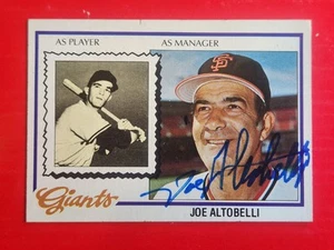 Tarjeta autógrafa firmada por Joe Altobelli 1978 Topps #256 - Imagen 1 de 2