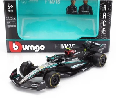 MODELLINO AUTO STATICO BURAGO MERCEDES GP F1 W15 2024 LEWIS HAMILTON SCALA 1:43 - Immagine 1 di 4