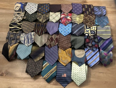Lote De 44 Corbatas SEDA De Colección Deco A Mano Rockabilly NAUTICA~TOMMY BAHAMA~DANIEL CRAIG+ Foto 1 de 4