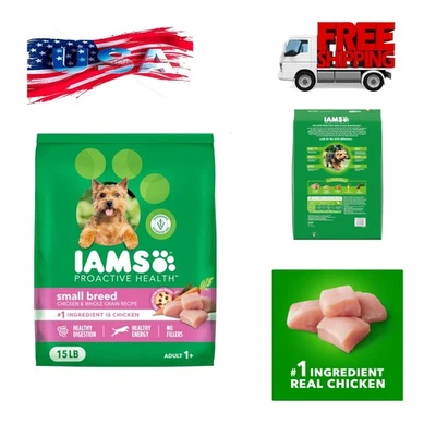 IAMS Proactive Health comida seca para perros de raza pequeña con pollo real, 15 lb. Bolso Foto 1 de 4