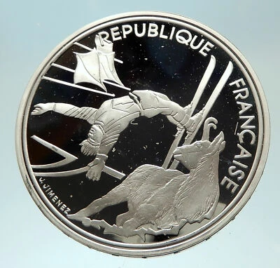 Moneda de 100 francos de plata a prueba de los Juegos Olímpicos de 1992 estilo libre FRANCIA 1990 i76880 Foto 1 de 3