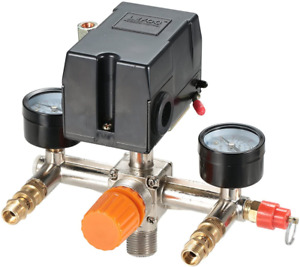 presostato manifold regulador manómetros compresor de aire 90-120 PSI ajustable
