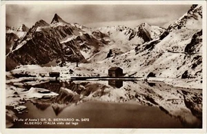CPA Gr. S. Bernardo Albergo Italia visto dal lago ITALY (801341) - Bild 1 von 2