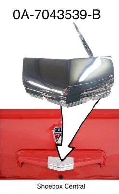 1950 Ford Chrome Trunk Deck Boot Lid Handle NEW - Image 1 of 4