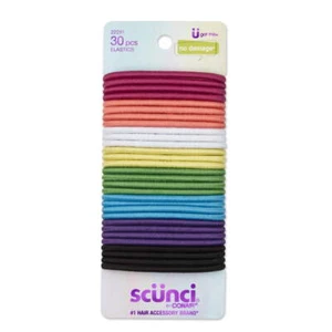 for Girls No Damage Elastic Ponytail Holder Hair Ties, Assorted Colors, 30 Ct - Picture 1 of 8