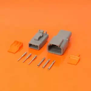 Deutsch DTM Series 3 Pin Way Connector Kit Male & Female DTM04-3P DTM06-3S - Picture 1 of 9