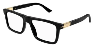 MARCO DE GAFAS DE PLÁSTICO CUADRADO GRANDE NEGRO GUCCI GG1504O 005 56-18-145 - Imagen 1 de 3