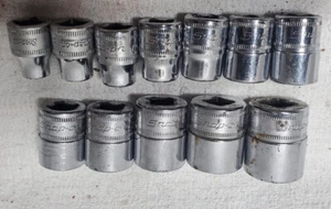 SNAP ON TOOLS 212YFSMY 3/8" DRIVE 6 POINT 12-PIECE  8 -19 METRIC SOCKET SET - Picture 1 of 4