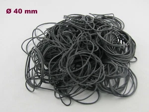 250g Gummiringe schwarz Ø ca.40 mm x 1,2 x 1,2 mm  Nr. 131 - Bild 1 von 2