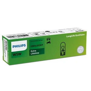 10x Philips LongLife EcoVision W5W 5W 12V Autolampen Glühlampen Glühbirnen - Bild 1 von 2