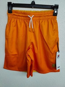 Fila Big Boy's/Youth Essential Mesh Athletic Shorts Orange Different Size - Picture 1 of 3