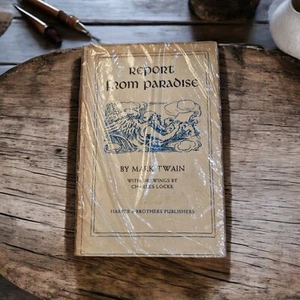 REPORT FROM PARADISE MARK TWAIN DRAWINGS CHARLES LOCKE 1952 1ST EDITION - Picture 1 of 9