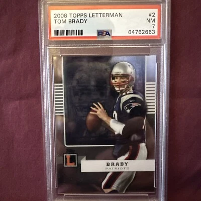 Tom Brady 2008 Topps Letterman #2 177/949 PSA 7 Near Mint - Image 1 of 3