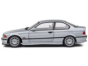 1997 BMW E36 M3 Coupe Artic Silver Metallic 1/18 Diecast Model Car by Solido - Picture 1 of 5