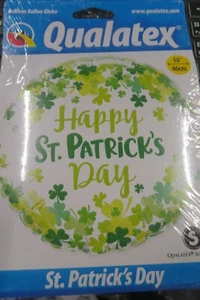 "Happy St Patricks Day" Holographic Qualatex Round Shaped Balloon-18". - Picture 1 of 1