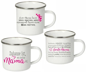 Beste Mama Geschenk Emaille Tasse Becher Geburtstag Geschenk Muttertag - Bild 1 von 4
