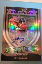 2021 Panini Prizm Draft Picks Joshua Baez Crusade SP Silver Auto #C-JB