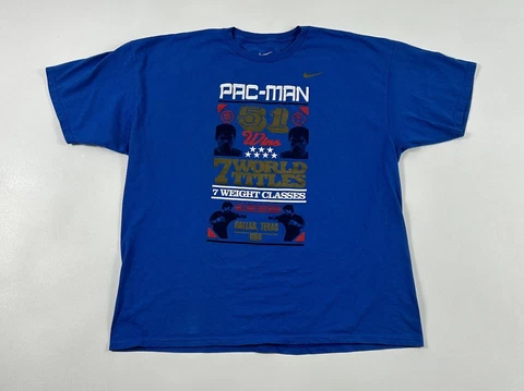 Nike Manny Pacquiao 51 Wins 7 WORLD TITLE DALLAS TEXAS USA Men’s T-Shirt SZ 2XL Cover