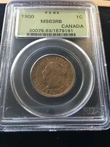 1900 PCGS Graded Canadian, Large One Cent, **MS-63** - Picture 1 of 5