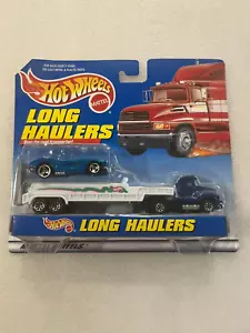 1998 Hot Wheels - Long Haulers series = tractor/trailer + car - Picture 1 of 4