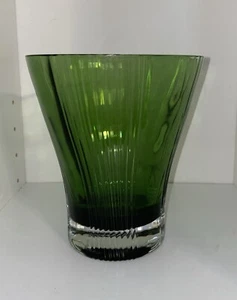 Vintage Villeroy & Boch Crystal Green Vase “Read” Beautiful - Picture 1 of 8
