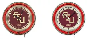 NCAA - Anillo doble de neón del estado de Florida (guión), logotipo reloj logotipo logotipo equipo universitario - Imagen 1 de 9