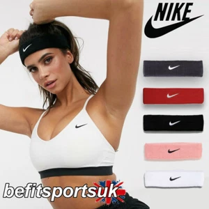 DIADEMA DE MUJER NIKE SWOOSH SEÑORA TREN DE ALGODÓN SUAVE CORREA PARA EL CABELLO SUDADERA - Imagen 1 de 18