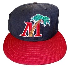 Fort Myers Miracle Minor League Fitted Hat Cap Size 7 & 1/8 New Era 5950 Red