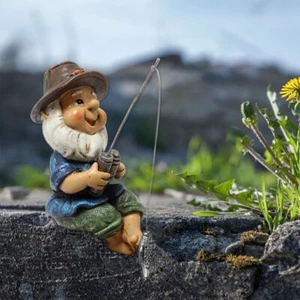 Runmeihe Zwergstatue Gartenornamente Angelharz Zwerg Außendekoration - Bild 1 von 9