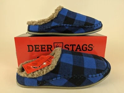 Ciervos Ciervos Slipperooz Zapatillas Nórdicas Para Hombres 7 Azul Negro Cuadros Imitación Piel Zapatos Nuevos con Etiquetas Foto 1 de 4
