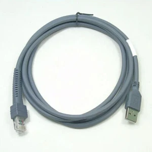2M Power Cord for Zebra Symbol DS4308 DS4608 LS3408 BarCode Scanner USB Cable - Zdjęcie 1 z 2
