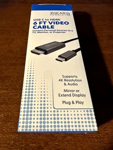 New USB-C to HDMI Cable 4K Supports Plug & Play By ZGear - Photo 1 sur 2