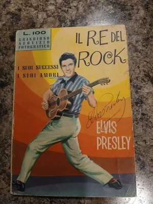 埃尔维斯·普雷斯利签名意大利照片书“IL Re Del Rock”。  JSA 认证 — 第 1/4 张图片