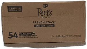 *11/25* Peet's Coffee, Dark Roast Keurig K-cup Pods - French Roast 54 Count - Picture 1 of 5