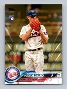 2018 Topps Series 1 #277 Aaron Slegers Rookie Card RC Gold #0407/2018 - Foto 1 di 2