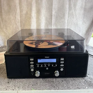 Tocadiscos TEAC LP-R400, grabadora de CD, radio negro (grabaciones perfectas) - Imagen 1 de 16