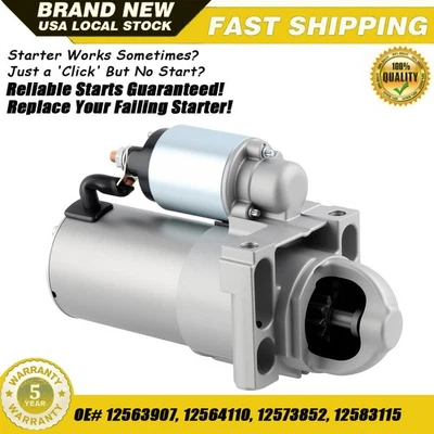 Starter For 2001-2005 Chevrolet Silverado Suburban SSR 11 Teeth 1.6KW 89017630 - Image 1 of 4