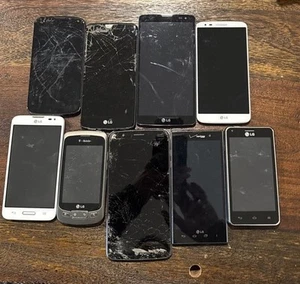 Lot Of 9 - LG Stylo 3 LS777, Optimus, Nexus And More - Picture 1 of 8