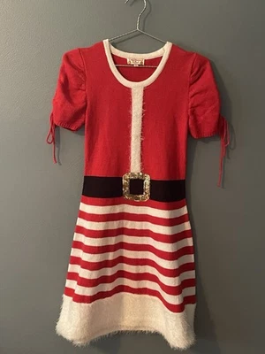 Merry Christmas By POOF - Mrs Santa Claus Knit Dress Costume Women’s Size Small - Image 1 of 4